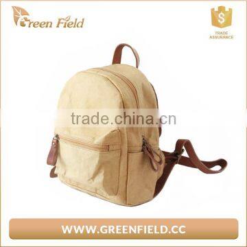 Brown Kraft Paper School Bag Backpack, Washable Paper Bag for Students photo-5
