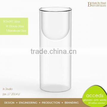 2014 Novelty OEM/ODM Round Replacement Clear Glass Tealight Holder photo-5