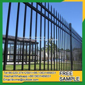 Hot galvanized steel palisade fence designs pvc coated