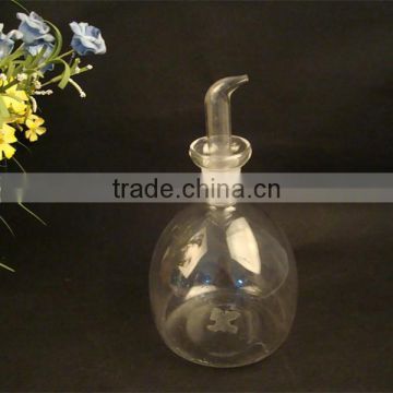 heat resistant glass oil bottle with dropper