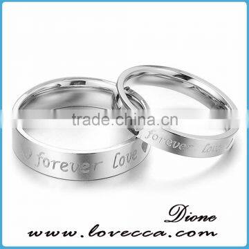 Cheap Custom 316L Titanium Stainless Steel Forever Love Ring photo-2