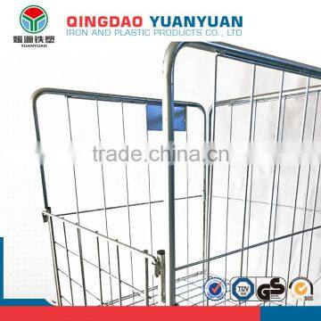Stackable 2 Sided Logistics Roll Container Folding Hand Trolley Metal Pallet Cage photo-2