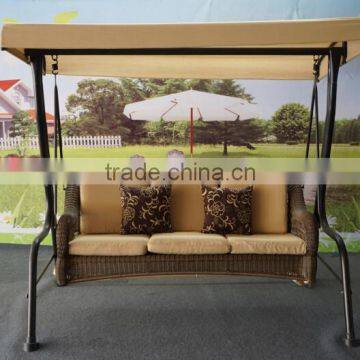 Outdoor garden swing set with 3 seater swing canopy ,hanging swing in Guangdong