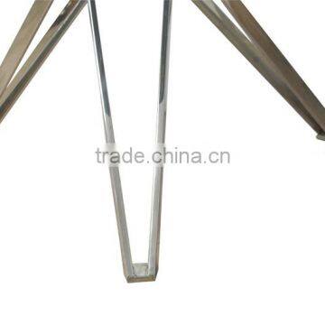 KD Package Stainless Steel Metal Base Glass Top Coffee Table photo-5