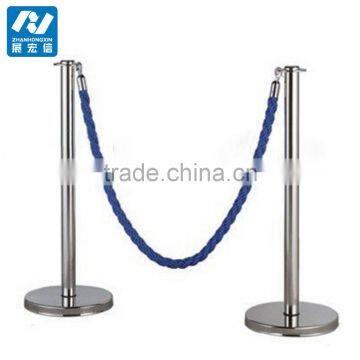 2 Pack Titanium Finish Crowd Control Stanchion Posts Red Velvet Rope photo-4
