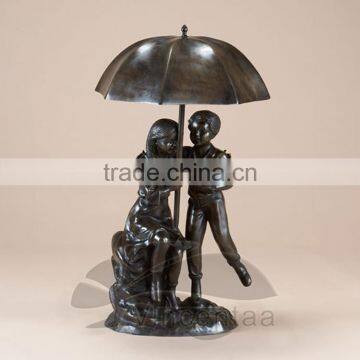 Bronze Boy & Girl Umbrella Fountain II photo-5