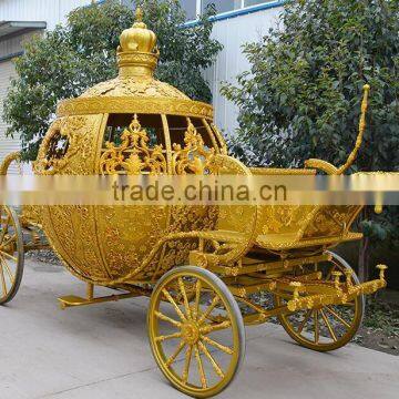Golden Royal Wedding Car Decoration Horse Carriage Decoration Carriage(BG11-M092) photo-3