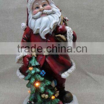 resin christmas santa clause figurine decoration