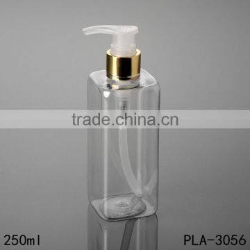 250ml Clear Square Plastic Bottle Hot Sale Plastic Pet Square Bottle Plastic Bottles on Sale With Pump photo-4