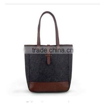 COD Department Oudi felt shoulder bag European and American style retro stitching wild green shopping bags for men and women