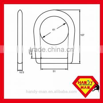 A403 Aluminum Safety Industrial Protective Equipment Full Circle Metal Forged 30kN d Ring photo-4