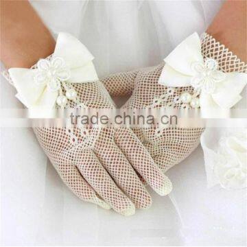 Royal Style Luury Flower Girls Party Gloves Waist Flowers Bow Decoration Childrens Little Girl Princess Manner Vintage Gloves photo-2