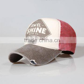 2016 100% Cotton Custom Distressed Washed Caps and Hats photo-2