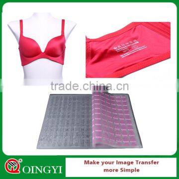 2017 screen prinitng 100% cotton washing label for underwear