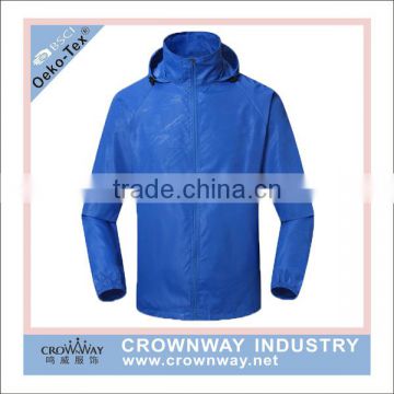 wholesale customized design hooded parkour windbreaker running jacket