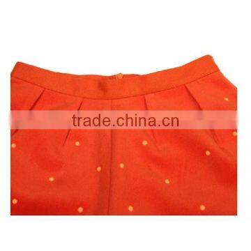 Fashion Woolen Winter Wide Leg Ladies Short Pants in Orange photo-3