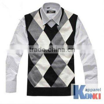 fashion mens cashmere vest/ good quality cashmere sleeveless