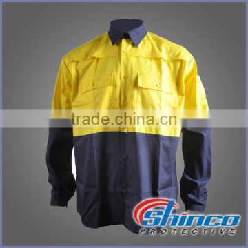 protective 100% cotton workwear shirt for industry use