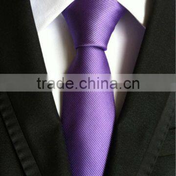 HDYF-33 wholesale solid purple woven men's neck tie