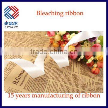 100%polyester bleaching satin ribbon 20mm