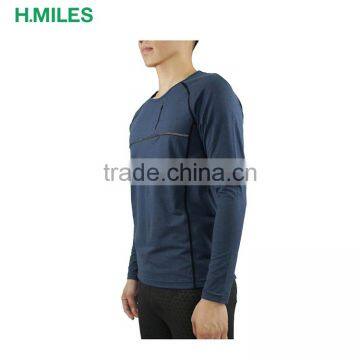 Running Gym Fitness New Model Plain Blank Full Sleeve Clothes Men's T-shirt photo-2