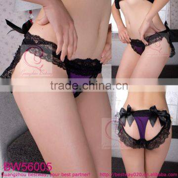 Fashion Thongs g Strings With Black Lace & Bow in Stock Wholesale