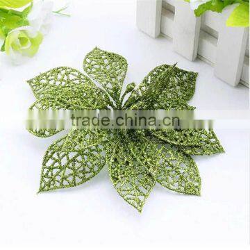 10cm Artificial Christmas Flowers, Christmas Garlands Rattan Christmas Tree Decorations photo-3
