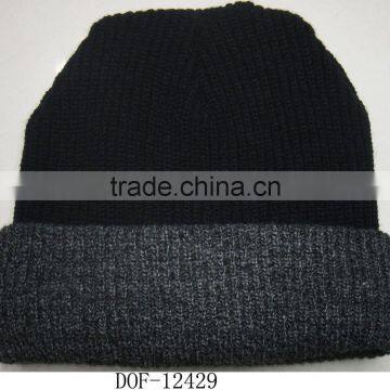 Fashion men most popular 100%acrylic crochet knitted cap for winter