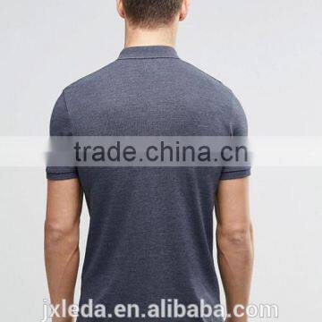 Stylish Men Button Down Collar Pique Fabric Polo t Shirt Custom photo-2