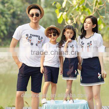 2017 father and son suit family set clothes summer casual frock designs