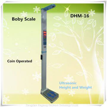 DHM-16 Foldable Ultrasonic Digital Height and Weight Scale With Coin and Print photo-3