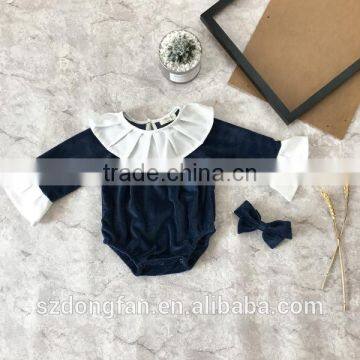 Sweetly Baby Girls Long Sleeve Bodysuit Winter Velvet Baby Romper photo-4