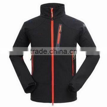 Outdoor sports black ski softshell jacket