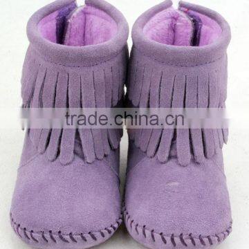 Baby Suede Leather New Style Girls Ballet Shoes Unique Boys Shoes photo-4