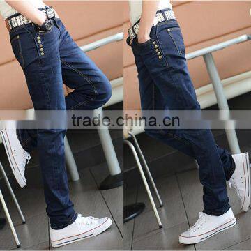 New Designer Men Long Straight Slim Denim Pants For Sale photo-2