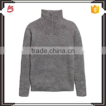 55% acrylic, 45% cotton polo sweater pullover men half zip sweater