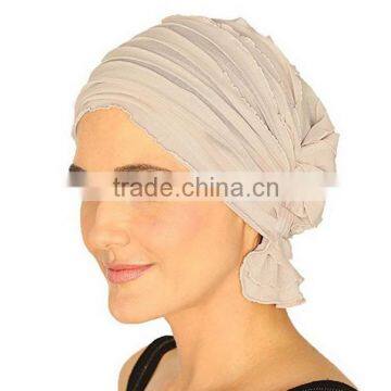 High Quality African New Fashion Sequins Velvet Turban Gele Muslim Headscarf With Beads in White photo-2