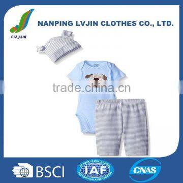 Infant & Toddlers Clothing Kids Clothes set Cotton Baby Romper ,Pant and Hat