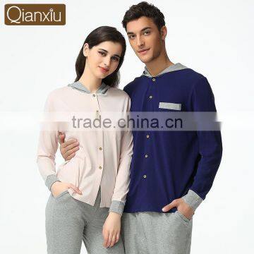 Competitive Price Qianxiu Newest Wholesale Soft Couple Pajamas