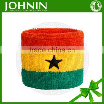 Cheap Customized TC Embroideried Country Flag Wristbands