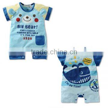 2016 Summer Cartoon Short Sleeve Baby Romper photo-2