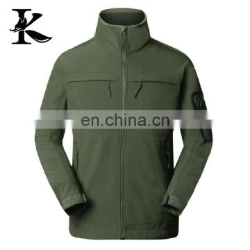 Army green outdoor warm fleece jacket waterproof softshell jacket