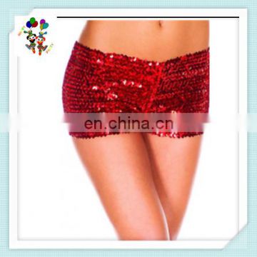 Burlesque Fancy Dress Sexy Girls Red Hot Short Sequin Pants HPC-3008