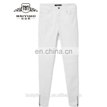 2016 Baiyimo skinny fit high waist women cotton trousers