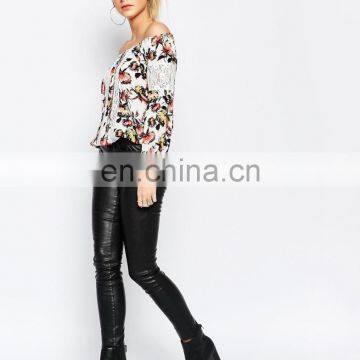 High Quality Spandex Office Lady's Blouse and Skrit Uniform Latest Fashion Blouse Design photo-4