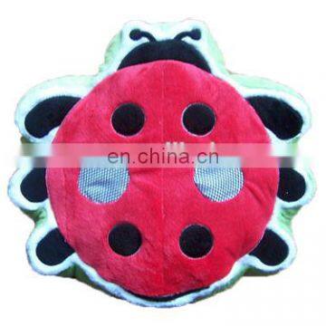 Hot sale super soft ladybug 3D plush cushion