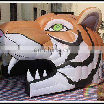 Best Quality Manufacturer Price Inflatable Sports Tiger Head Entrance Tent Tunnel Tent On Sale