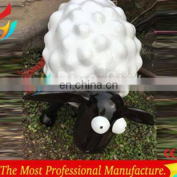 Amusement Park Decoration Fiberglass Life Size Sheep Sculpture photo-2