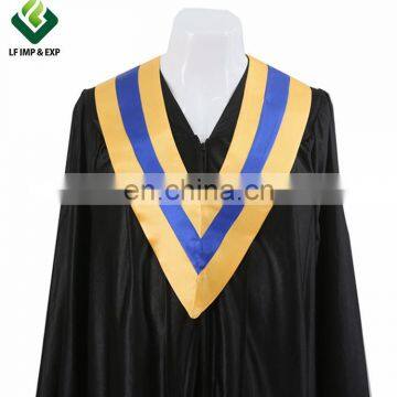 Wholesale satin v stole for graduation