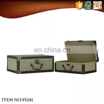 Retro High Quality Kraft Paper Suitcase with Handle